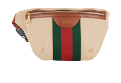 GG Web Waist Bag, Canvas/Leather, Beige/Red/Green, 204991, B/DB,3*